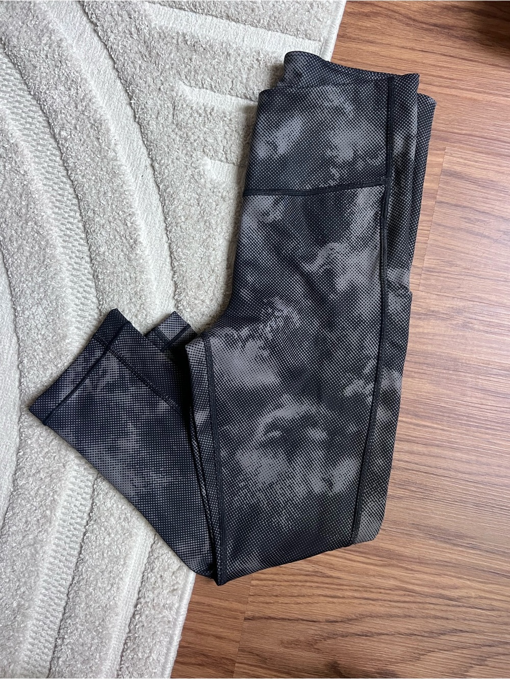 High-Waist Black Tie-Dye Athleta Leggings